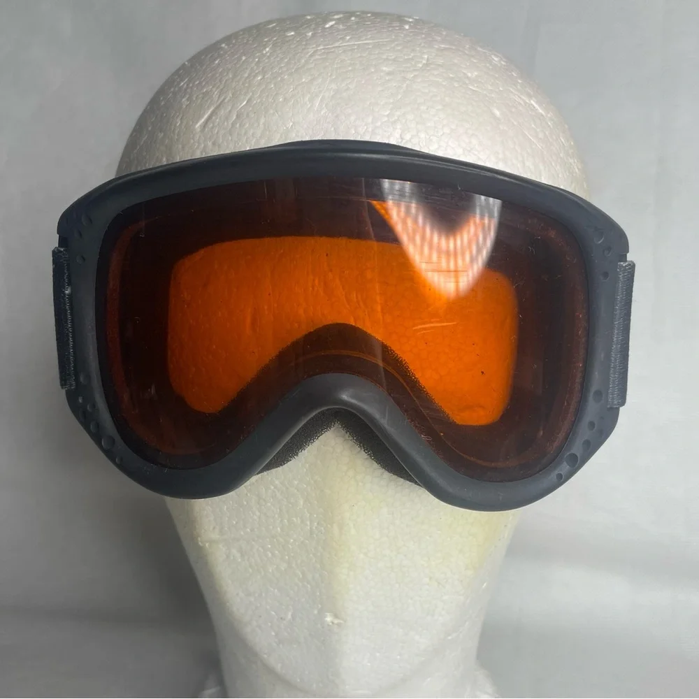 Smith Sundance II SK7 Ski Goggles Youth Kids Size S/M Black Amber Iridium Lens